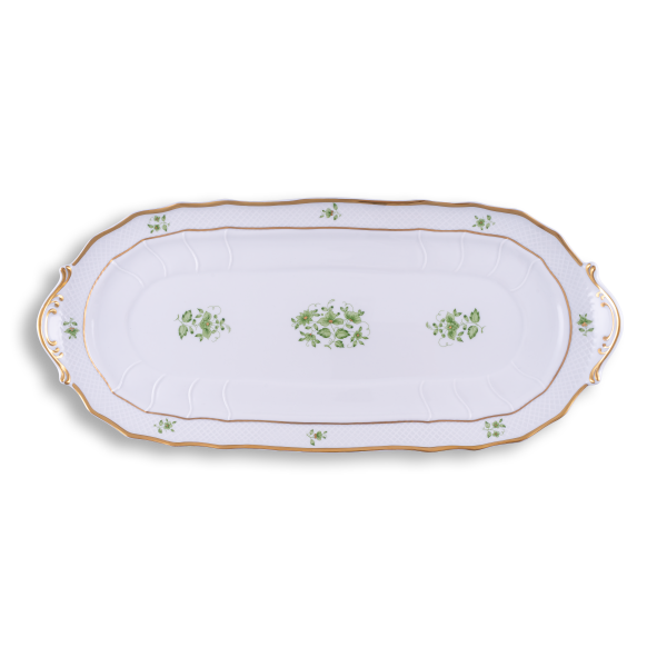 Scarbantia, green - Serving platter, long