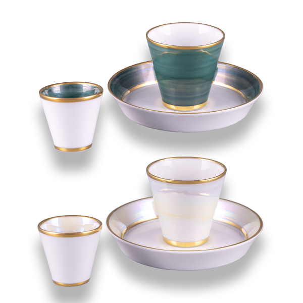 No.900 - L'amour - Coffee set, green-pearl