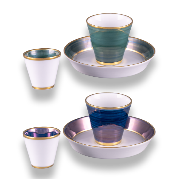 No.900 - L'amour - Coffee set, green-blue